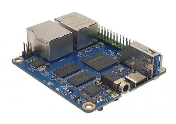 Rock Pi E D4 Dual Ethernet Board RK3328 512MB RAM oh. Wifi/BT – Ansicht 3