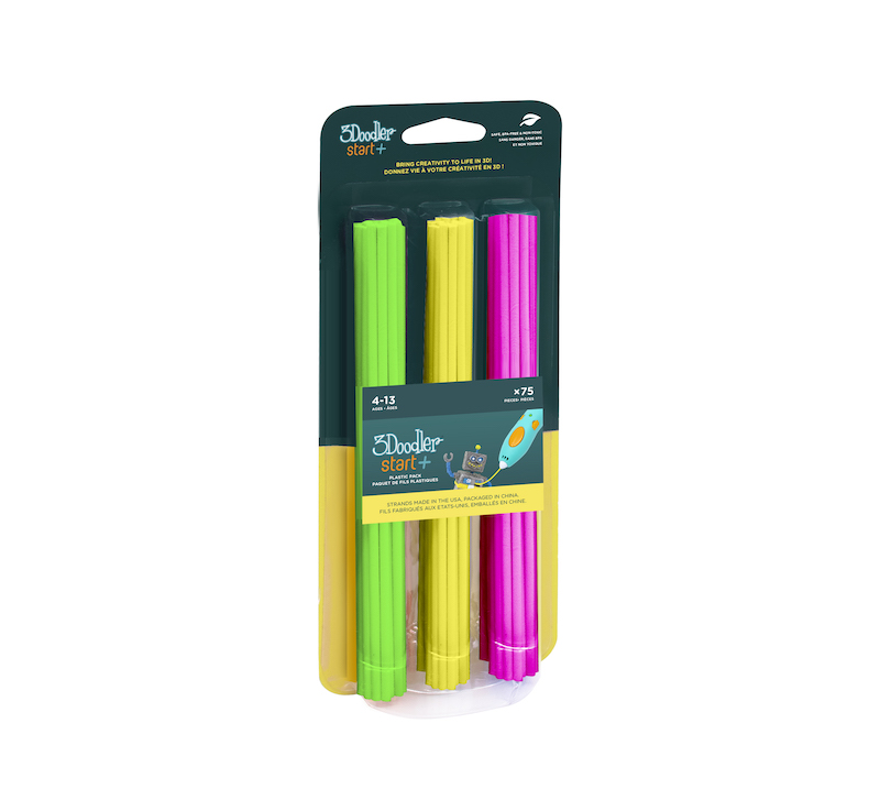 3Doodler Filament / Start+ / 75 / neonpink, neongelb, neongrün / \"Neon Glow\"